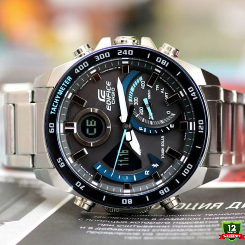 CG-1012578 N91 EDI_FICE Silver Black Blue Dial Watch.