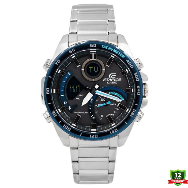 CG-1012578 N91 EDI_FICE Silver Black Blue Dial Watch.