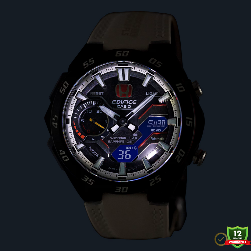 ECB HONDA-10125780 N91 TOM’s White Honda Dial Watch.