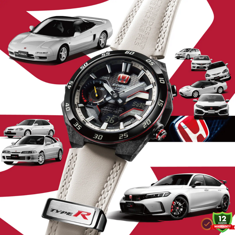 ECB HONDA-10125780 N91 TOM’s White Honda Dial Watch.