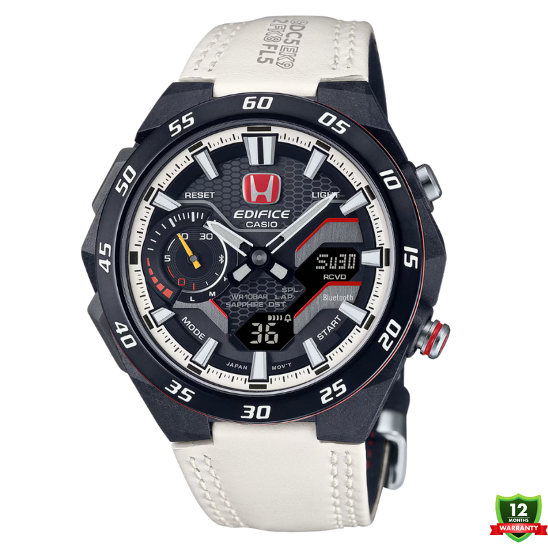 ECB HONDA-10125780 N91 TOM’s White Honda Dial Watch.