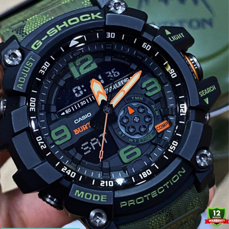 AXF-1012585 N91 Mud Master Green Black Dial Solar Watch.