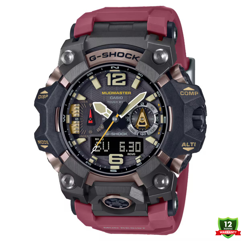 MUD-1012588 N91 Mud Master Red Black Dial Solar Watch.