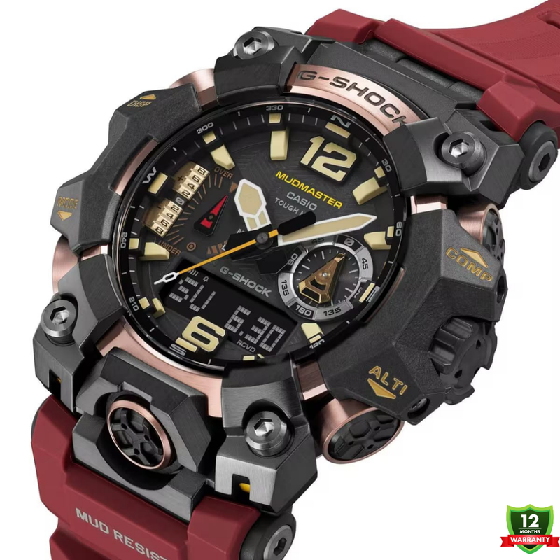 MUD-1012588 N91 Mud Master Red Black Dial Solar Watch.