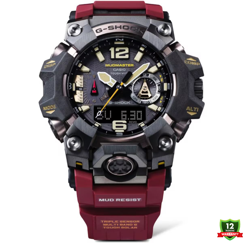 MUD-1012588 N91 Mud Master Red Black Dial Solar Watch.