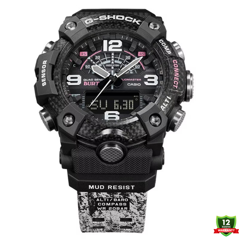 MUD-10125892 N91 Mud Master White Black Solar Watch.
