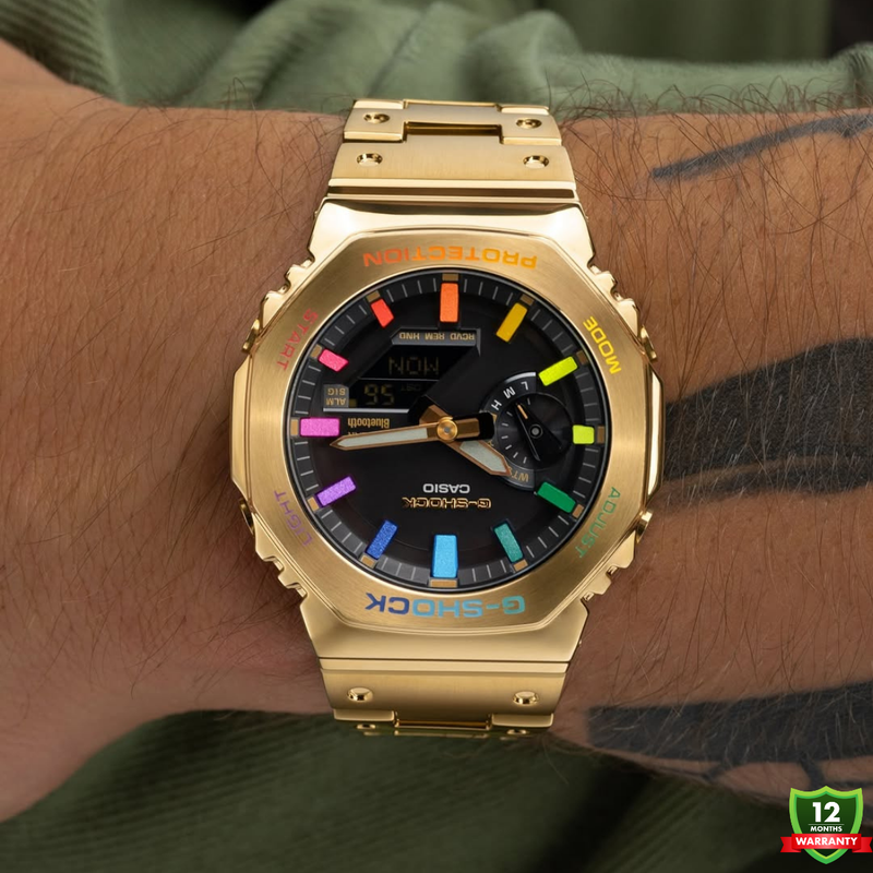 AM-1012568 N91 Silver/Golden Stainless Steel Watch.