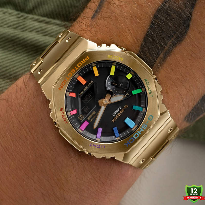 AM-1012568 N91 Silver/Golden Stainless Steel Watch.